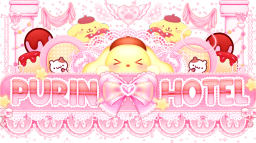DISCONTINUED ୨🍮୧ Purin Hotel! Ꮺ 🌸꒷꒦₊˚ Discord Server Banner