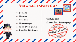 Monopoly GO! Sticker Trading Discord Server Banner
