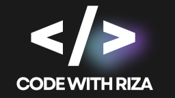 CODE WITH RIZA Discord Server Banner