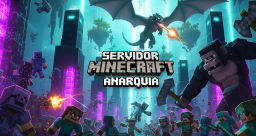 DQ Anarquia - Servidor de Minecraft Anarquico Java e Bedrock Brasileiro Discord Server Banner