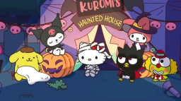 Sanrio Cafe 🎃 Stickers 🕷 Emotes 👻 Hello Kitty 🕸 Giveaways Discord Server Banner