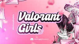 Valorant Girls 𝜗ৎ Discord Server Banner