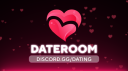 ♡ DateRoom ♡ • Dating  • Gaming • VC • Social • Anime • Adult • Egirls • Fun • Adults Discord Server Banner