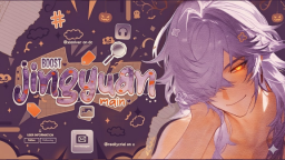jingyuan 🎃 100+ guild tags﹒emojis﹒giveaways﹒ hsr﹒genshin impact Discord Server Banner