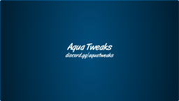 Aqua β Tweaks V3 Discord Server Banner