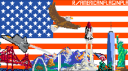 American Flag in Place Discord Server Banner