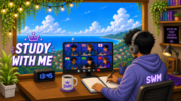 STUDY WITH ME Discord Server Banner