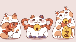 Beckoning Cat  ✨  Emotes Discord Server Banner