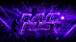 𝗥𝗔𝗩𝗘 𝗥𝗨𝗦𝗧 💜 Discord Server Banner