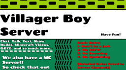 Villager Boy's server Discord Server Banner
