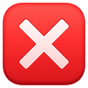 rednegativesquaredcrossmark emoji
