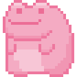 4794pinkfrogrollingbackwards emoji