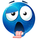 blueexhausted emoji