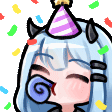 Bluecelebrate emoji
