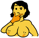 9726_thinkboob emoji