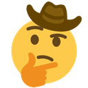 EmojiCowboyThinking emoji
