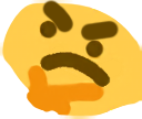 EmojiThinkingAngry emoji