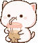 Catdrinkingbubbletea emoji