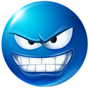 blueSneakySmile emoji