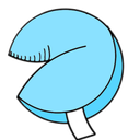7537lightbluefortunecookie emoji