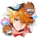 (ㅅ´ ˘ `)　💦︰ /childe Discord Server Logo