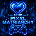 Blue Pixel Matriarchy Discord Server Logo