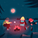 Bonfire at Night🔥 Discord Server Logo