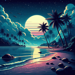 Moonlight beach Hangout Discord Server Logo
