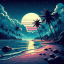 Moonlight beach Hangout Discord Server Logo