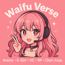 Waifu Verse ︱ Anime ⊹ E-Girl ⊹ VC ⊹ RP ⊹ Chat ⊹ Emojis⊹Music Discord Server Logo