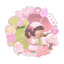 🌸（✿ᴗˬᴗ） Pocky Crossing  ✧  art  &  social Discord Server Logo