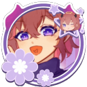 ⋆ 🌙 ﾟ. Moonlit Lilacs ៸៸ ArtㆍGFXㆍAestheticㆍCuteㆍEmotesㆍKawaiiㆍActiveㆍDecorㆍGuild Tag﹗𖹭﹒⁺ Discord Server Logo