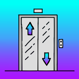Elevator community with haunt and mochi Discord Server Logo